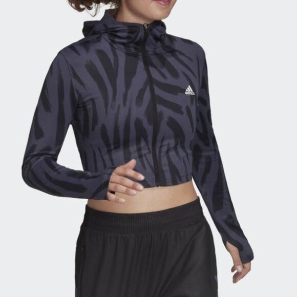 Adidas Run Icon Allover Print Long Sleeve Running Top - Picture 5 of 6